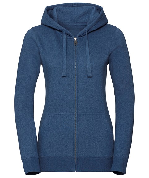 Women's authentic melange zipped hood sweatshirt