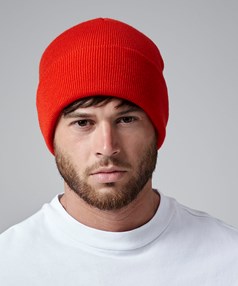 Originale Beanie mit Bündchen