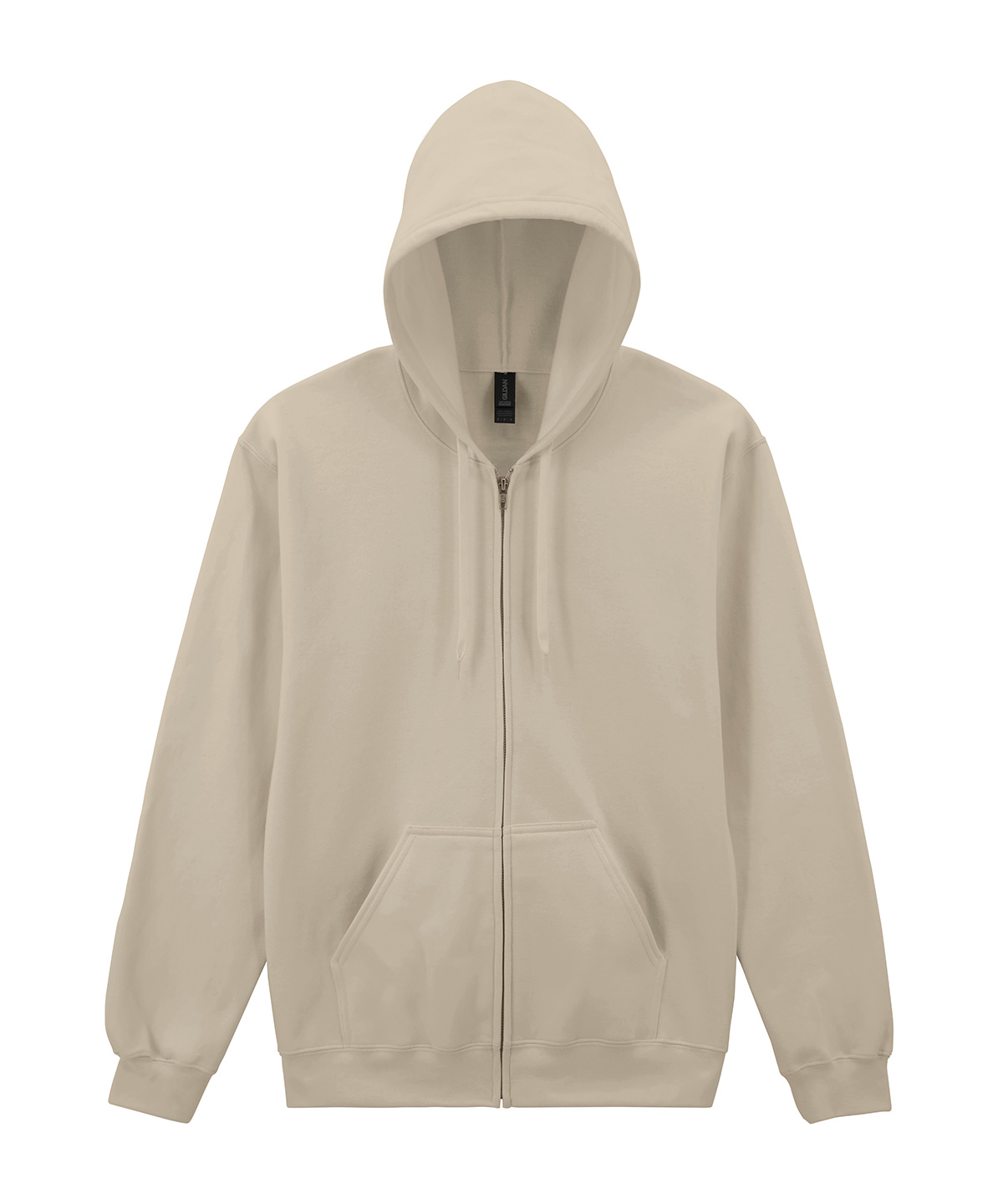 Cotton diagonal fleece zip hooded Sweatshirt