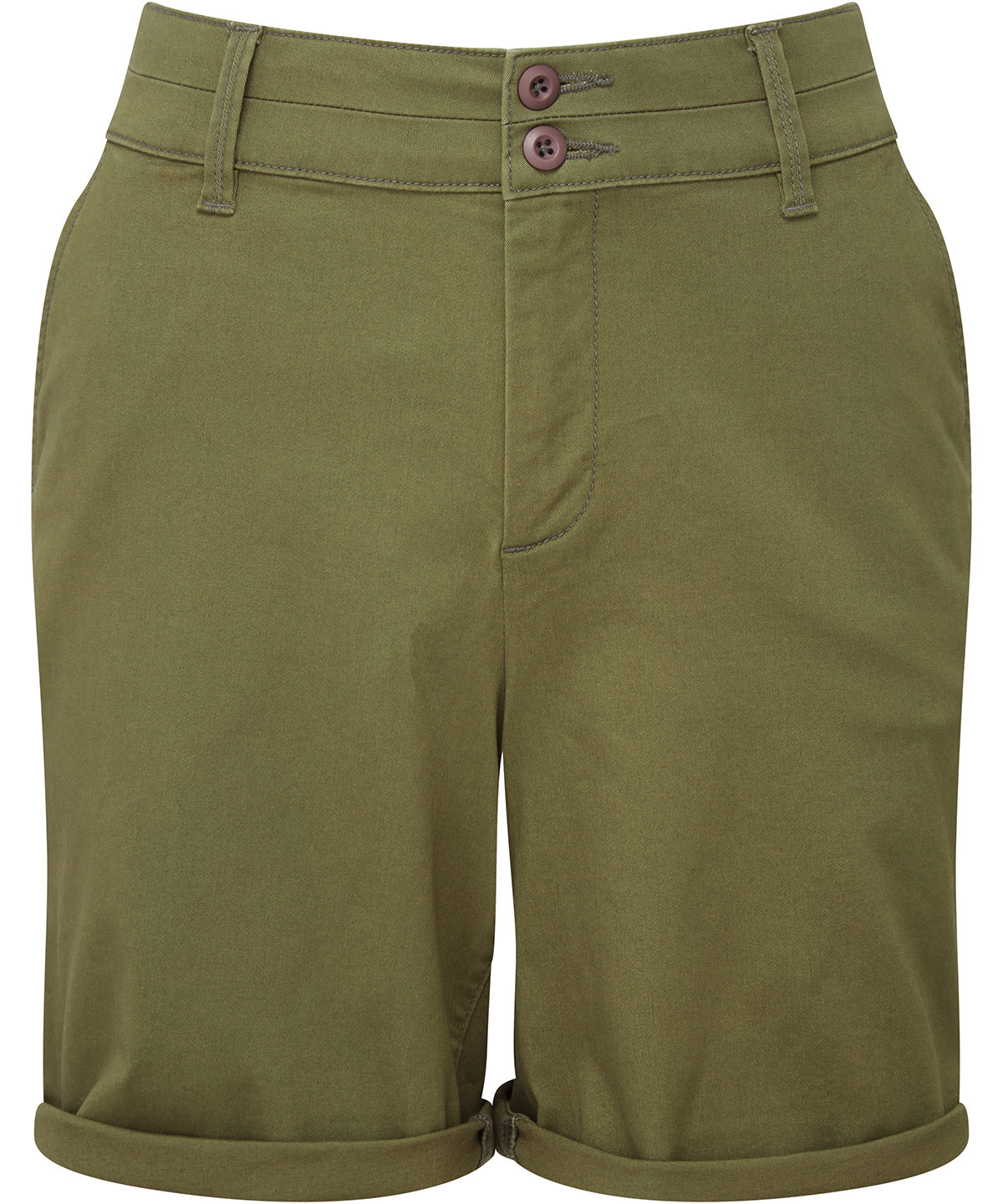 Womens Longline Chino Shorts Bright White main image 1