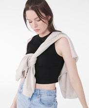 Women's micro rib muscle crop tank