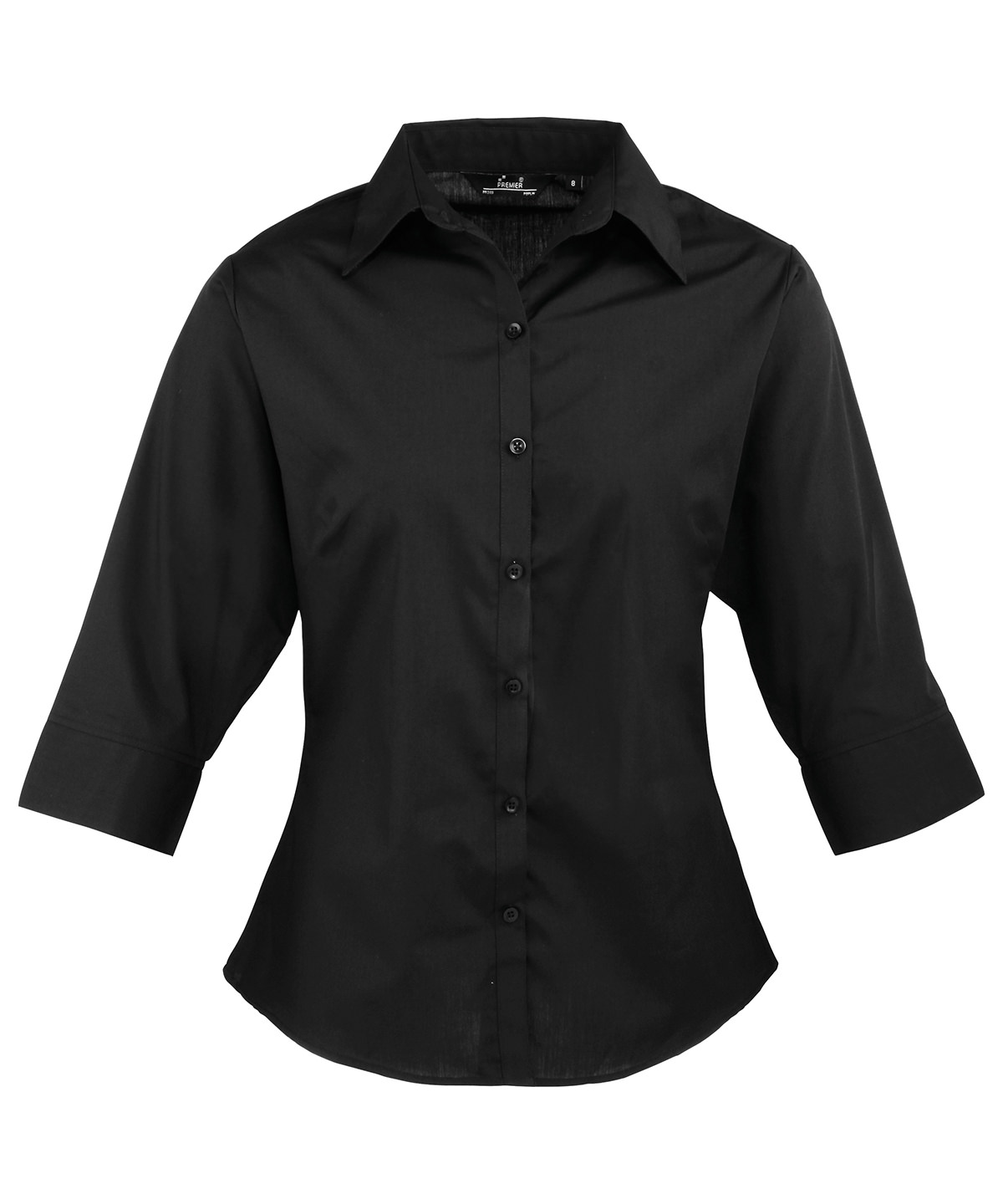 BLACK POPLIN BUBBLE BLOUSE main image 1