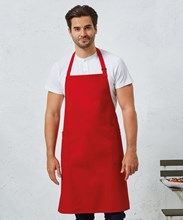 Recycled polyester and cotton bib apron, organic and Fairtrade certified