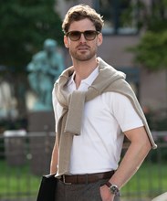 Harvard v-neck polo shirt