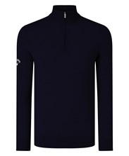 Ribbed ¼ zip Merino sweater