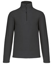 Enzo zip-neck microfleece top