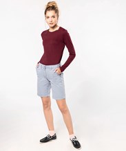 Women's washed effect Bermuda shorts