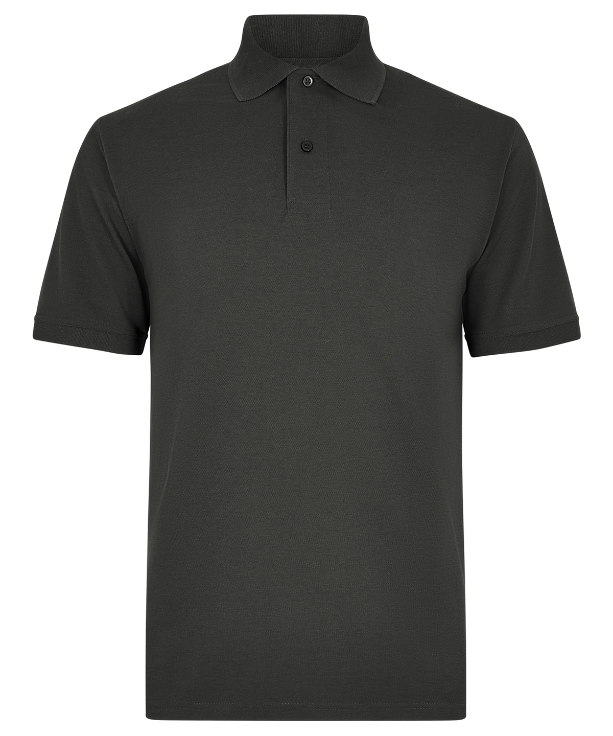SUPER100S WOOL JERSEY L/S POLO / CHARCOAL main image 0