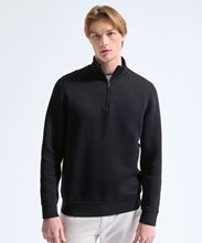 Sweat-shirt haut de gamme à fermeture éclair quart de longueur pour homme