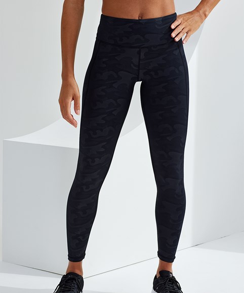 Women's TriDri® performance camo leggings full-length