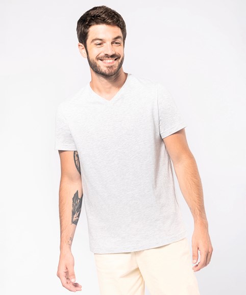 Men's short-sleeved V-neck T-shirt