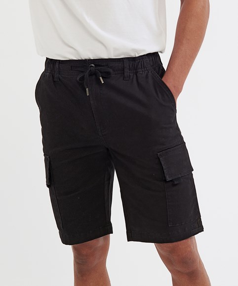 Men’s drawstring cargo utility shorts