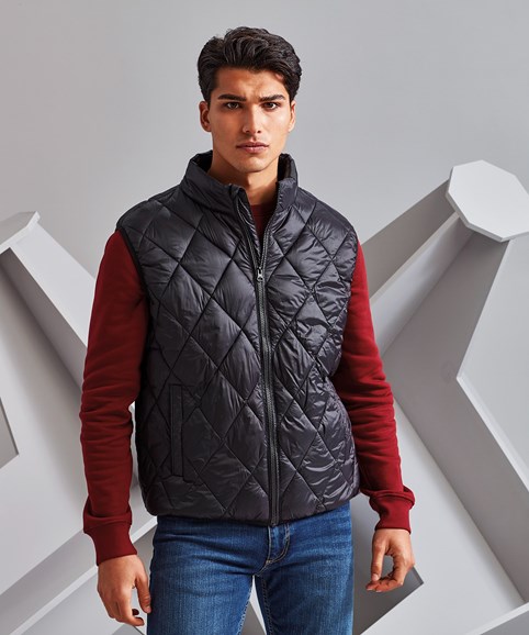 Diamond pane padded gilet