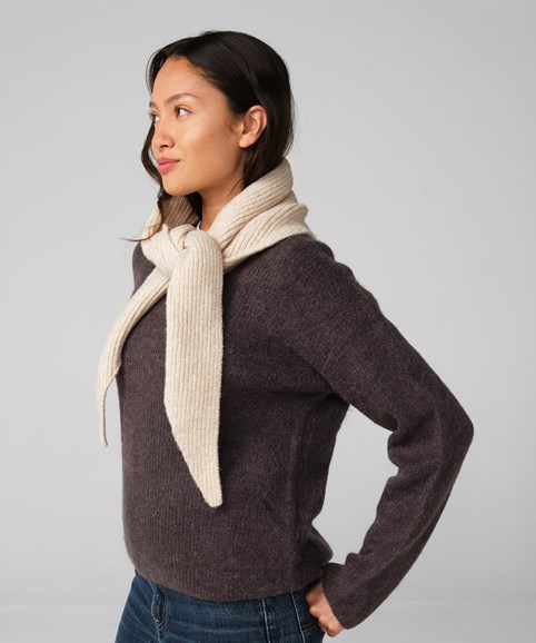 Knitted triangle scarf