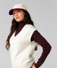 Casquette en velours côtelé avec visière contrastée 