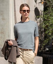 Women’s Brighton short sleeve tee – elegant knitted tee