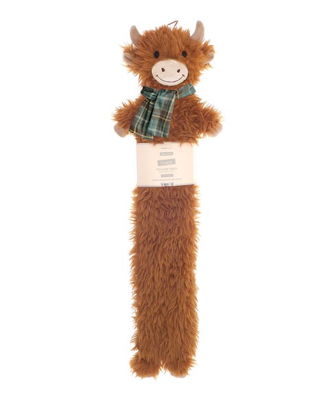 Highland cow long hot water bottle 
