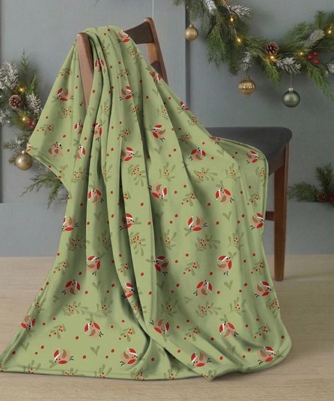 Christmas fleece throw 