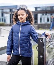 Junior Loftlite hooded baffle jacket