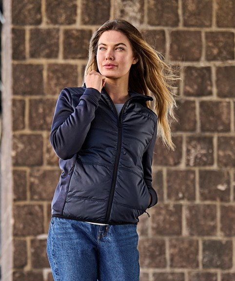 Women's hybrid-stretch hooded jacket (9113)