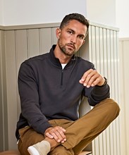 Ribbed interlock half-zip (5506)