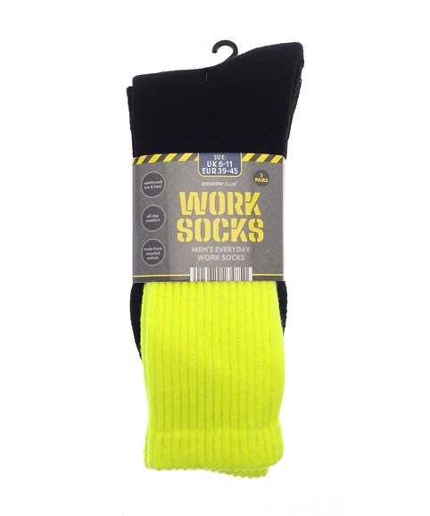 Men’s 3-pack work socks (recycled cotton)