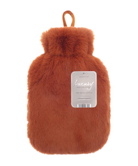 Super luxury faux fur hot water bottle and cover