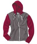 Charcoal Grey/Burgundy