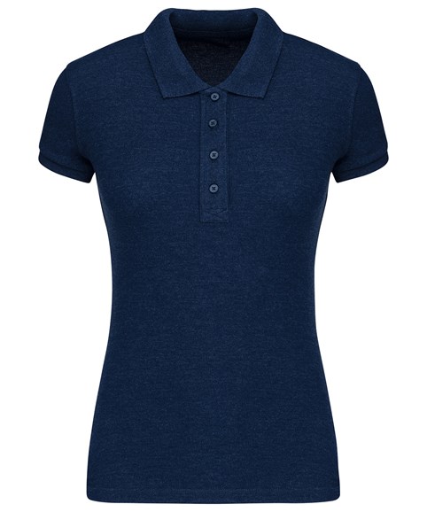 Ladies’ organic piqué short-sleeved polo shirt