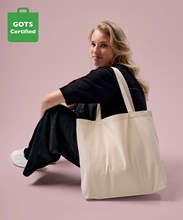 Organic canvas ‘flat base’ landscape shopper