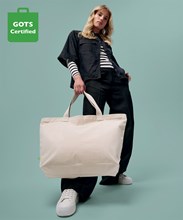 Elba organic canvas premium zip tote