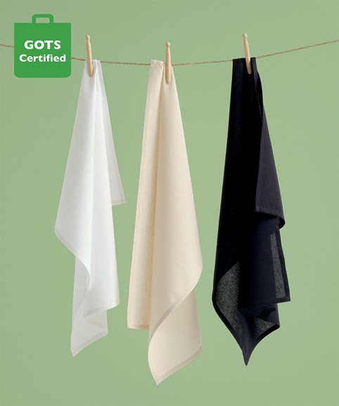 Organic cotton tea towel