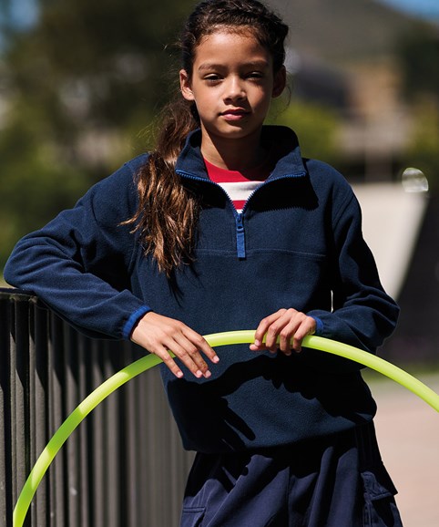 Kids half-zip microfleece