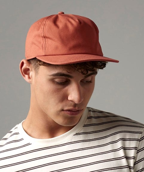 Organic cotton unstructured 5-panel cap