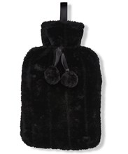 Luxury classic faux fur hot water bottle and cover