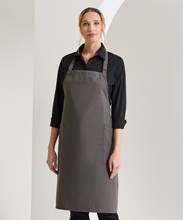 Recycled polyester and cotton bib apron, organic and Fairtrade certified