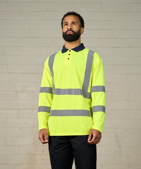 High visibility long sleeve polo