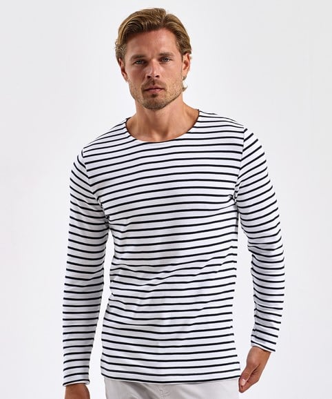 T-shirt marinière « coastal » homme à manches longues