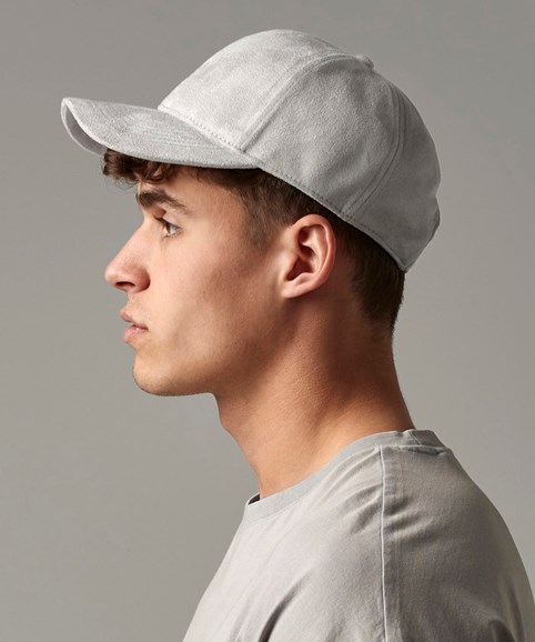 Faux suede 6-panel cap