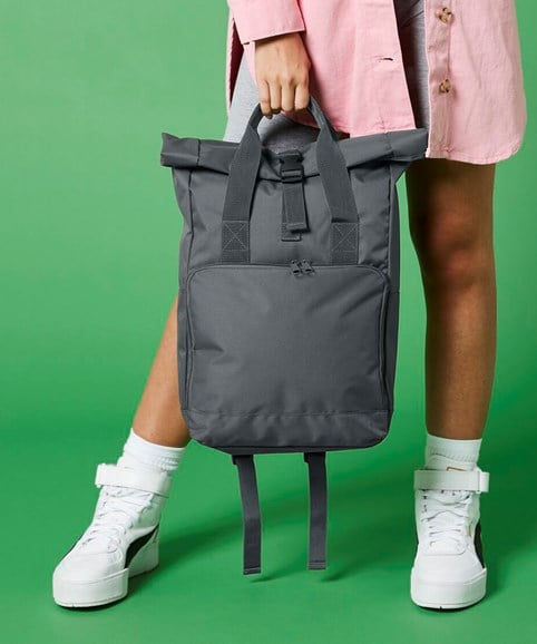 Twin handle roll-top backpack