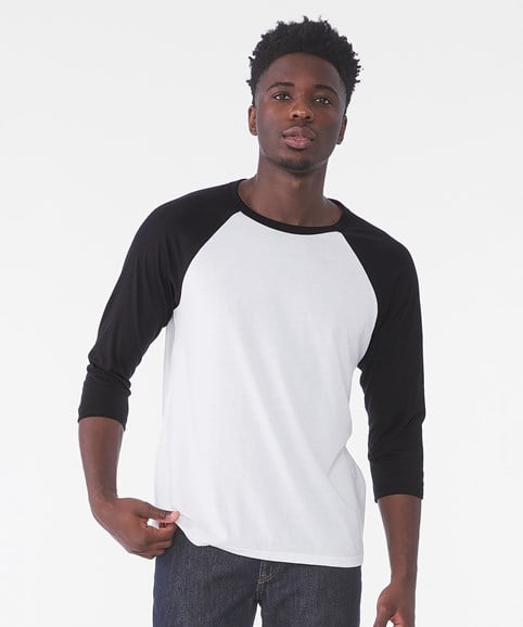 Unisex triblend ¾ sleeve baseball t-shirt