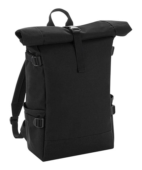 Block roll-top backpack