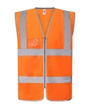 Hi-vis zip ID reflective border waistcoat (HVW103)