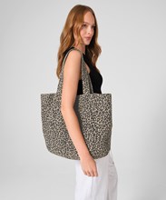 Leopardprint canvas shopper