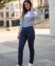 Pantalon chino stretch femme
