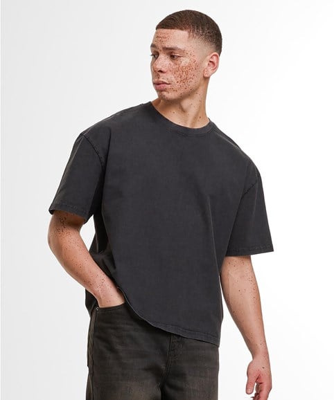 Vintage cropped heavy oversized tee