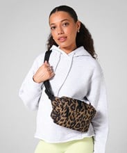 Leopard print cross-body bag