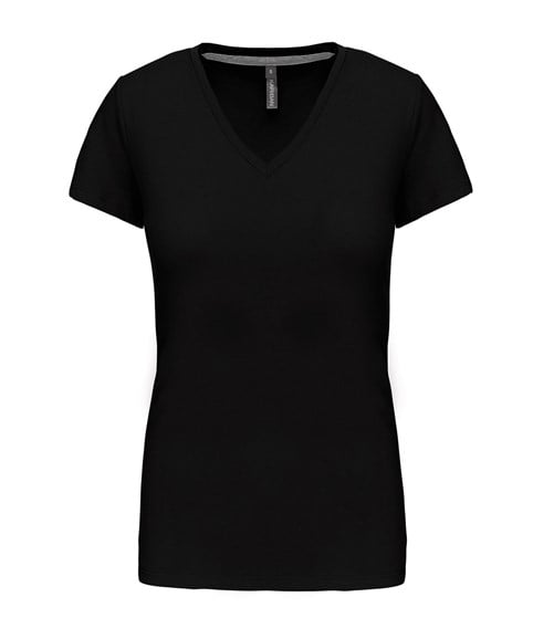 Ladies' short-sleeved V-neck T-shirt