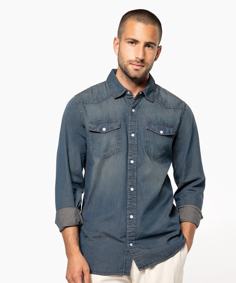 Long sleeve denim shirt