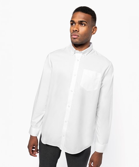 Long-sleeved easycare Oxford shirt
